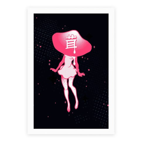 Mushroom Girl Poster